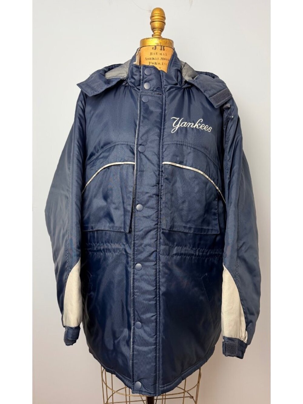 New York Yankees Navy Hooded Jacket By G-III by Carl Banks Size Large MLB